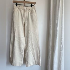 EVERLANE • The Summer Wide Leg Jean • Cream, Size 25